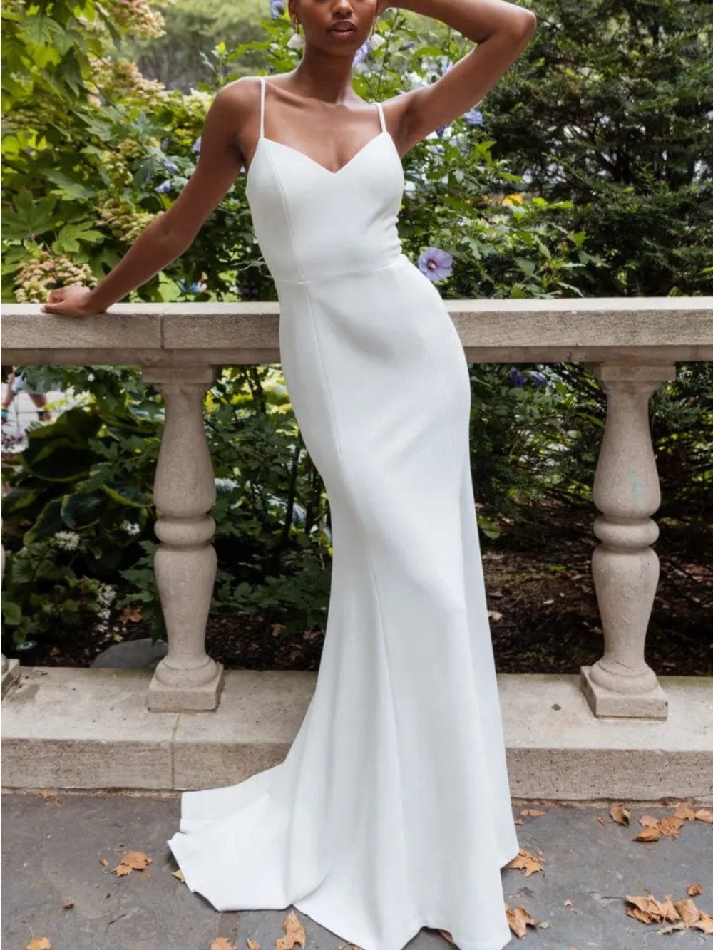 Jenny Yoo Ivory Slim Spaghetti-Strap Wedding Dress